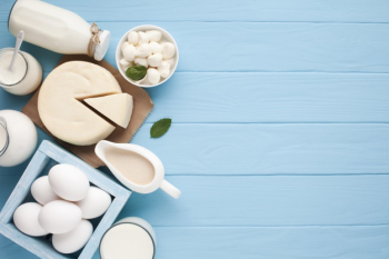 Top view variety of fresh dairy products Free Photo Top view variety of fresh dairy products Free Photo