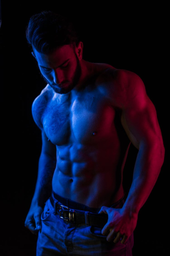 Topless Man in Denim Jeans Topless Man in Denim Jeans