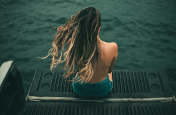 Topless Woman Sitting Topless Woman Sitting