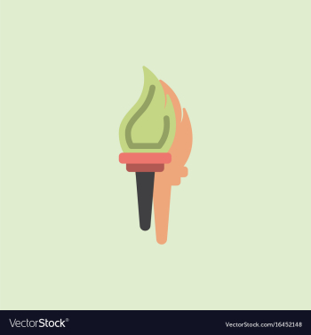 Torch icon symbol fire hot flame power flaming vector image Torch icon symbol fire hot flame power flaming vector image