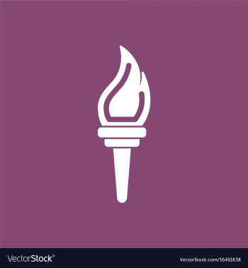 Torch icon symbol fire hot flame power flaming vector image Torch icon symbol fire hot flame power flaming vector image