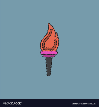 Torch icon symbol fire hot flame power flaming vector image Torch icon symbol fire hot flame power flaming vector image