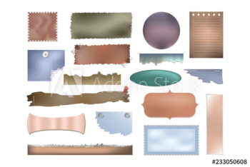 Torn scrap paper set for a scrapbook Torn scrap paper set for a scrapbook