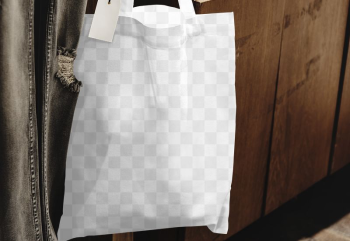 Tote bag png mockup, transparent | Free PNG Mockup - rawpixel