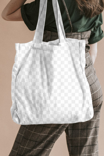 Tote bag png mockup, women's | Free PNG Mockup - rawpixel