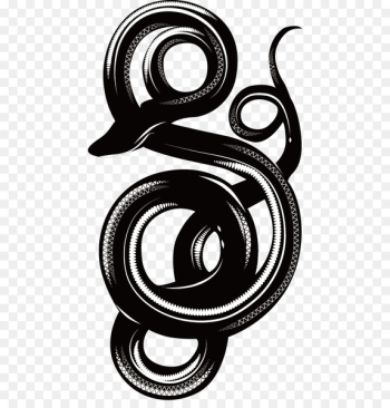 Totem Black and white - Black and white snake totem Totem Black and white - Black and white snake totem