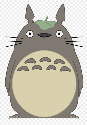 Totoro With Leaf By Imhereforthedrarry Totoro With - Studio Ghibli Totoro Png