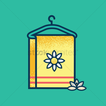 Towel on hanger icon Towel on hanger icon