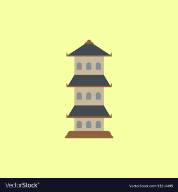 Traditional chinese house asian architecture vector image Traditional chinese house asian architecture vector image