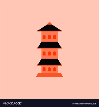 Traditional chinese house asian architecture vector image Traditional chinese house asian architecture vector image