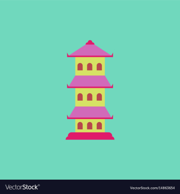 Traditional chinese house asian architecture vector image Traditional chinese house asian architecture vector image