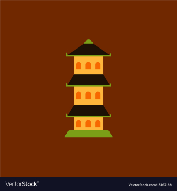 Traditional chinese house asian architecture vector image Traditional chinese house asian architecture vector image