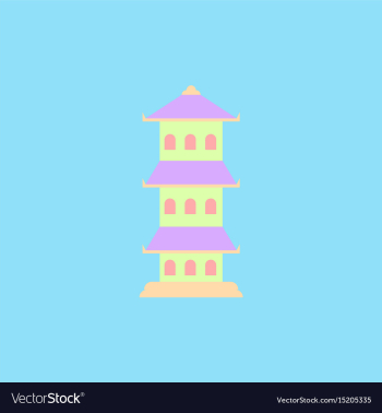Traditional chinese house asian architecture vector image Traditional chinese house asian architecture vector image