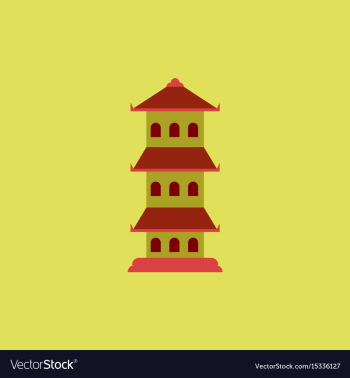 Traditional chinese house asian architecture vector image Traditional chinese house asian architecture vector image