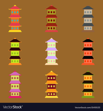 Traditional chinese house asian architecture vector image Traditional chinese house asian architecture vector image