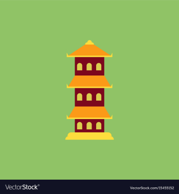 Traditional chinese house asian architecture vector image Traditional chinese house asian architecture vector image