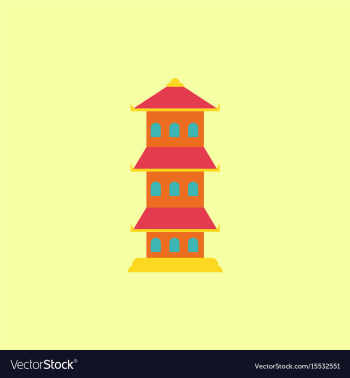 Traditional chinese house asian architecture vector image Traditional chinese house asian architecture vector image