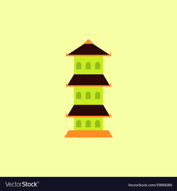 Traditional chinese house asian architecture vector image Traditional chinese house asian architecture vector image