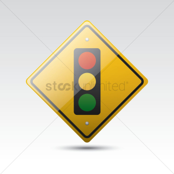 Traffic light ahead sign Traffic light ahead sign