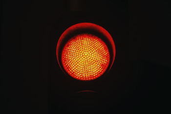 traffic light in red