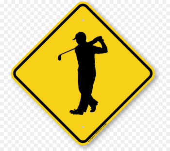Traffic sign Warning sign Image Symbol - golfers sign Traffic sign Warning sign Image Symbol - golfers sign