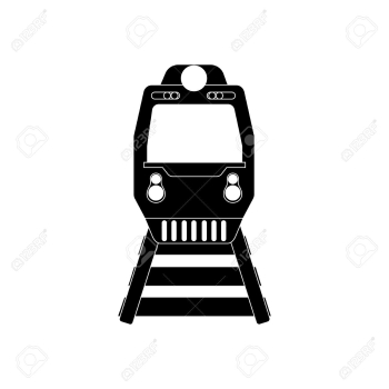 Train Silhouette On The White Background. Vector Llustration ...