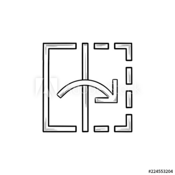 Transform tool hand drawn outline doodle icon