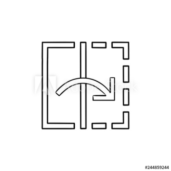 Transform tool hand drawn outline doodle icon