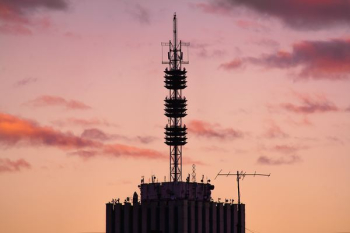 transmission tower during golden hour transmission tower during golden hour
