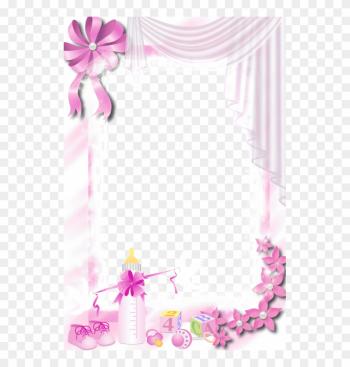 Transparent Pink Png Baby Frame - Pink Baby Frame Png