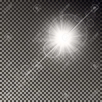 Transparent Sun Ray Effect. Sun Light Vector. Sparkle Sunburst ...