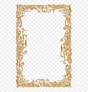 Transparent Vintage Borders And Frames Gold Clipart - Gold Potrait Border Png