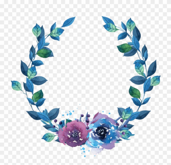 Transparent Watercolor Flower Wreath Pictures - Watercolor Flowers Circle Png