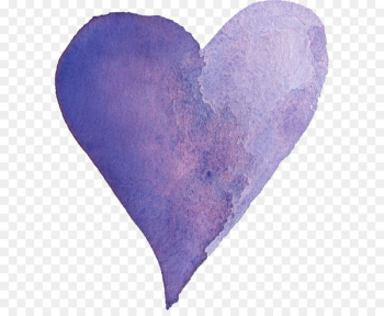 Transparent Watercolor Heart Watercolor painting Purple - watercolor heart 