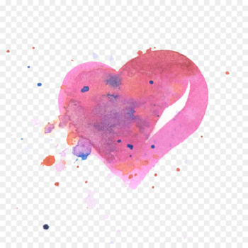 Transparent Watercolor Wheel Watercolor painting Texture - watercolor heart 