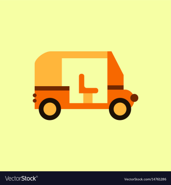 Transportation golf cart flat icon vector image Transportation golf cart flat icon vector image