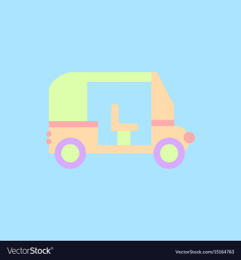 Transportation golf cart flat icon vector image Transportation golf cart flat icon vector image