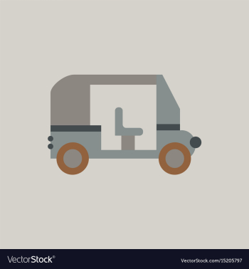 Transportation golf cart flat icon vector image Transportation golf cart flat icon vector image
