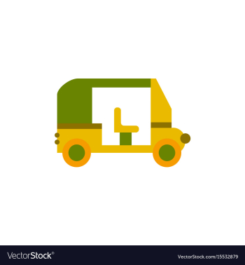 Transportation golf cart flat icon vector image Transportation golf cart flat icon vector image