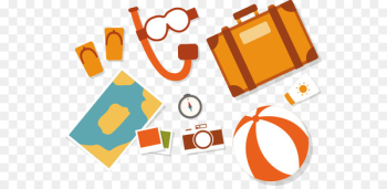 Travel Baggage Tourism - Camera and volleyball 
