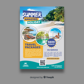 Travel flyer template