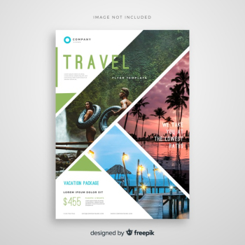 Travel flyer template Free Vector