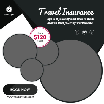 Travel insurance - instagram banner ad