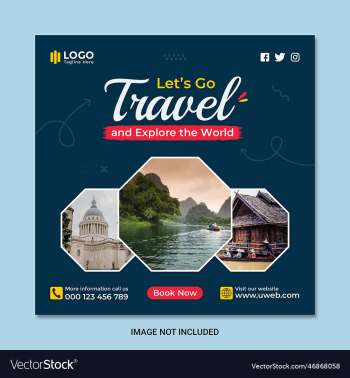 travel post social media post template