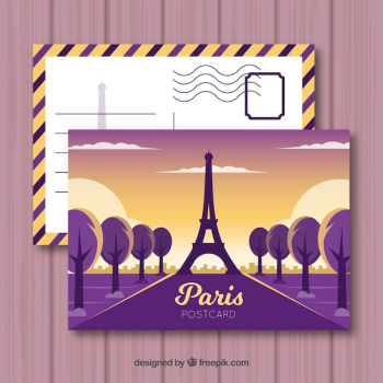 Travel postcard with destination Travel postcard with destination