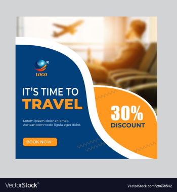 travel social media add banner layout