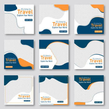 Travel social media template