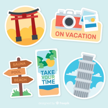 Travel sticker collection Travel sticker collection