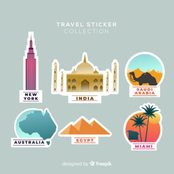 Travel stickers collection Travel stickers collection