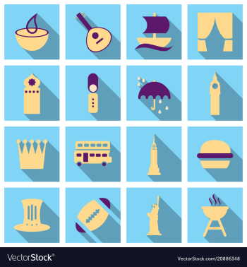 Travel symbols and tourism signs vector image